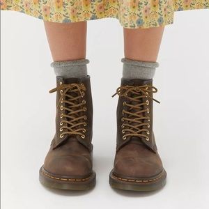 Dr. Martens 1460 Crazy Horse Leather Lace Up Boots